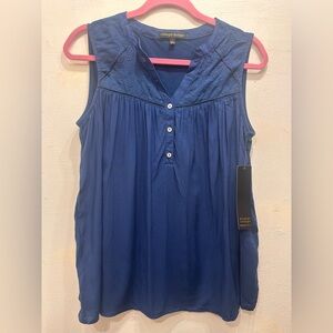 New Large Always indigo Women's Blue Sleeveless Top